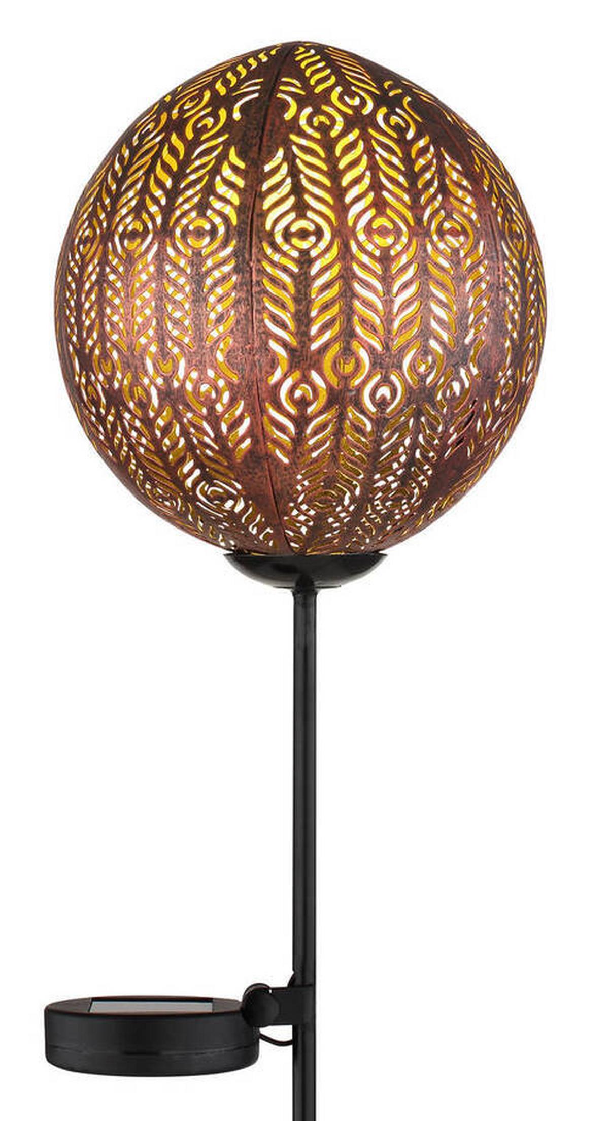 Solarna Svetilka Hilda, S Sijalko - črna/barve bakra, Basics, kovina/umetna masa (15,5/90cm) - Globo