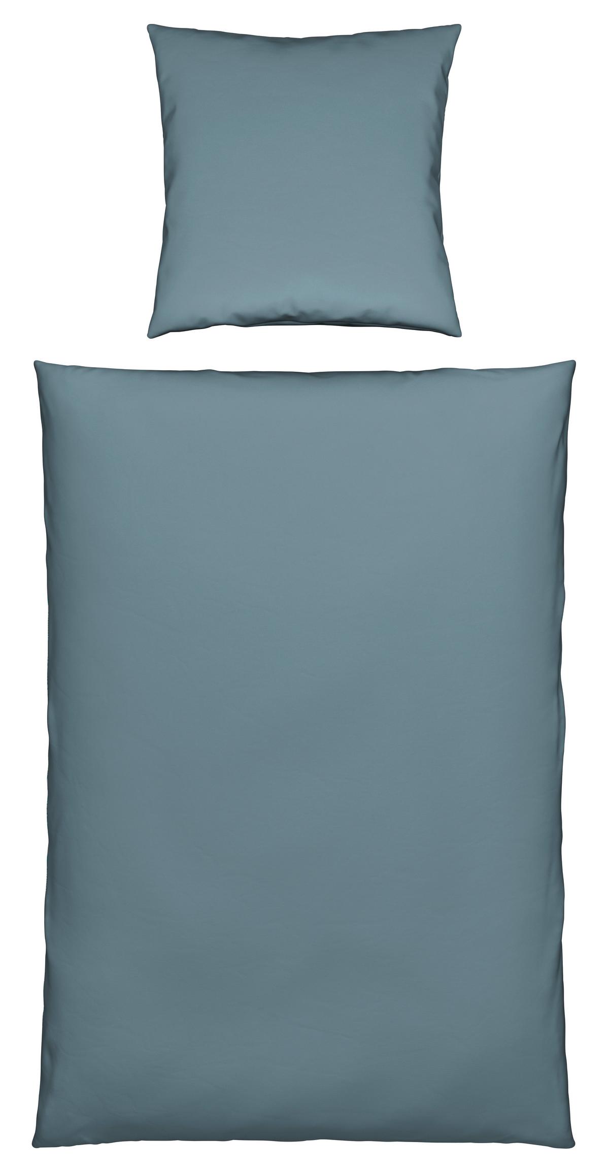 Bettwäsche Bio-Anna Blau ca. 135x200cm - Blau, Natur, Textil (135/200cm) - ecoTree