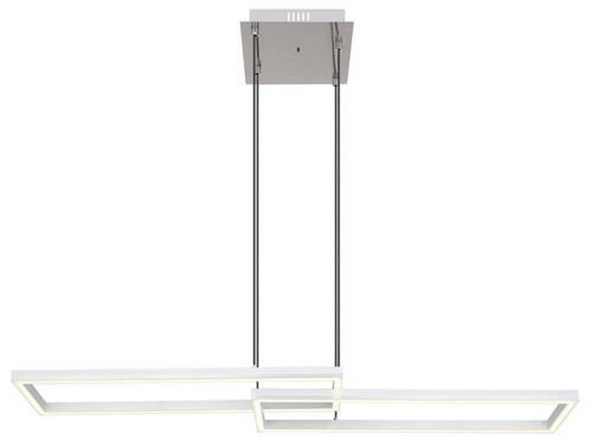 Viseča Led-svetilka Salmos, S Sijalko - srebrne barve/opal, Trend, kovina/umetna masa (119,5/25,5/120cm) - Globo