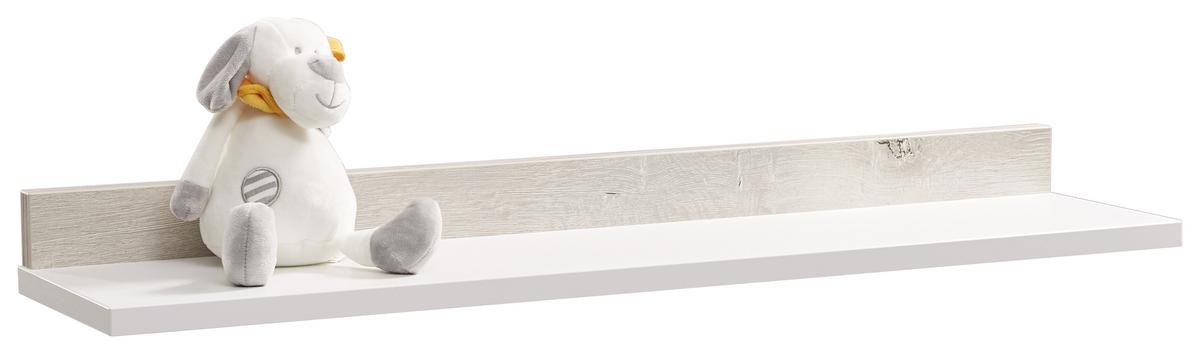 PÓŁKA ŚCIENNA 1387038 KIRA -PV- - kolor dębowy/biały, Konventionell, materiał drewnopochodny (94,8/8,3/22,2cm) - Paidi