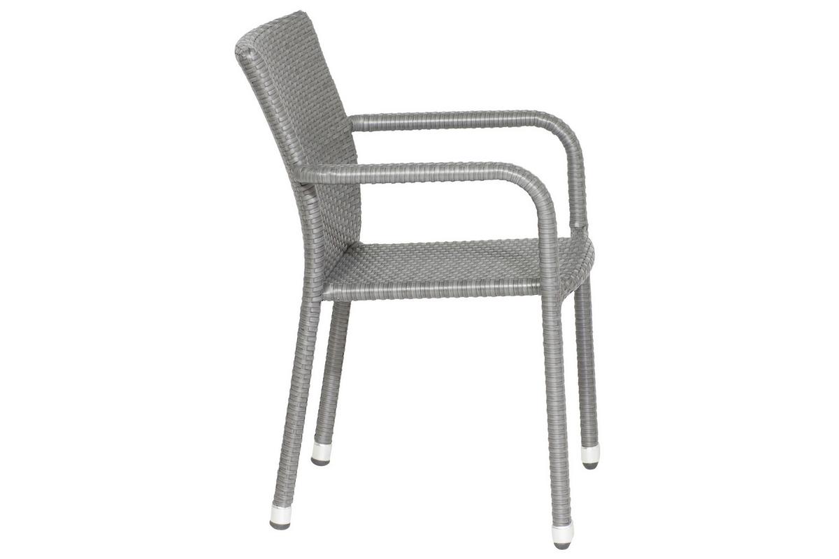 GARTENSESSEL-SET MINAS SESSEL-SET 2ER - Grau, MODERN, Kunststoff/Metall (56/83/60cm) - Gardenson