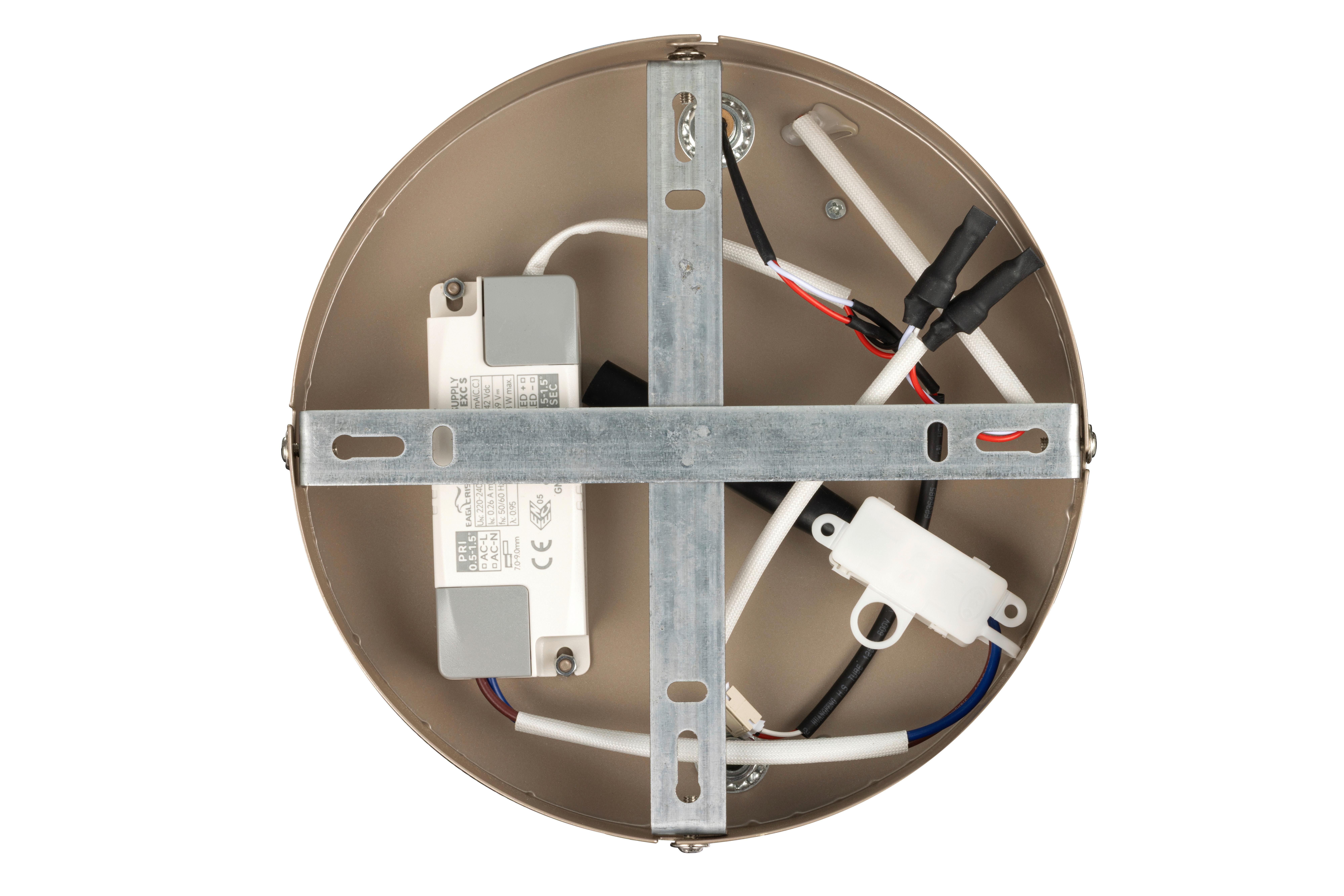 LED-TAKLAMPA RIO - champagne, Modern, metall/plast (70/45/10cm) - Mömax