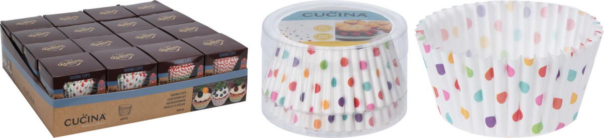 Muffinpapír 60db/csomag Cake - többszínű, papír