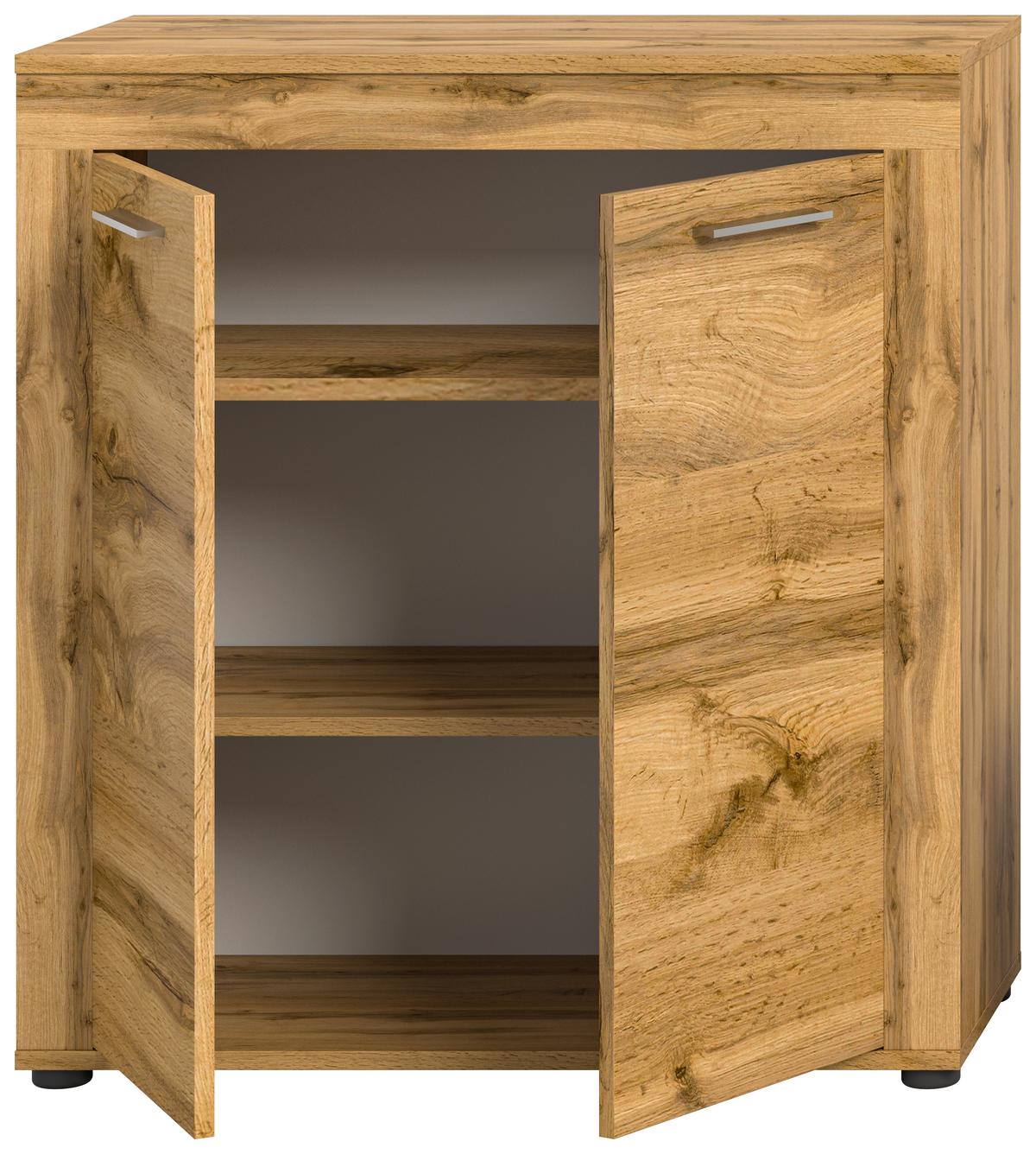 Comodă înaltă JAM - stejar Wotan, Design, material pe bază de lemn (80/88/35cm) - Modern Living