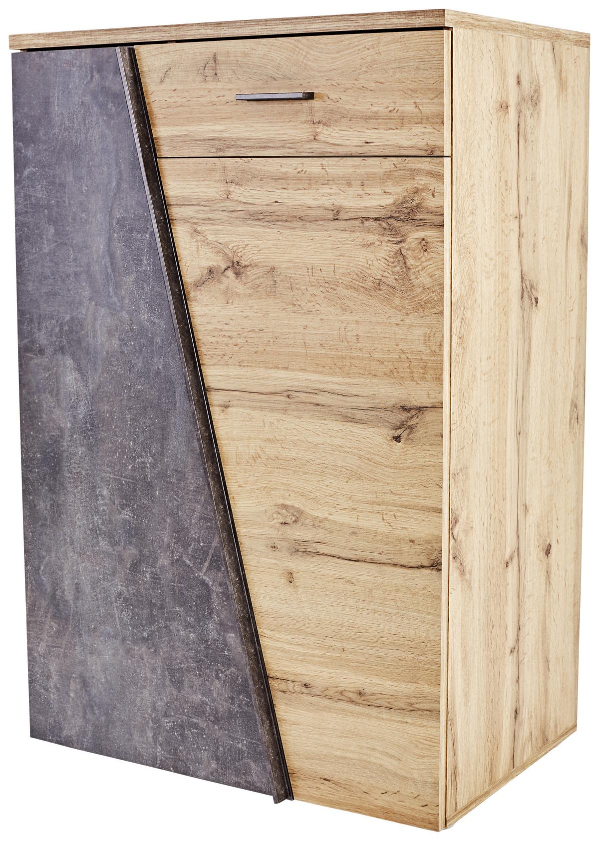 Komoda Venedig - barve kroma/siva, Moderno, umetna masa/leseni material (80/110/40cm) - Mömax