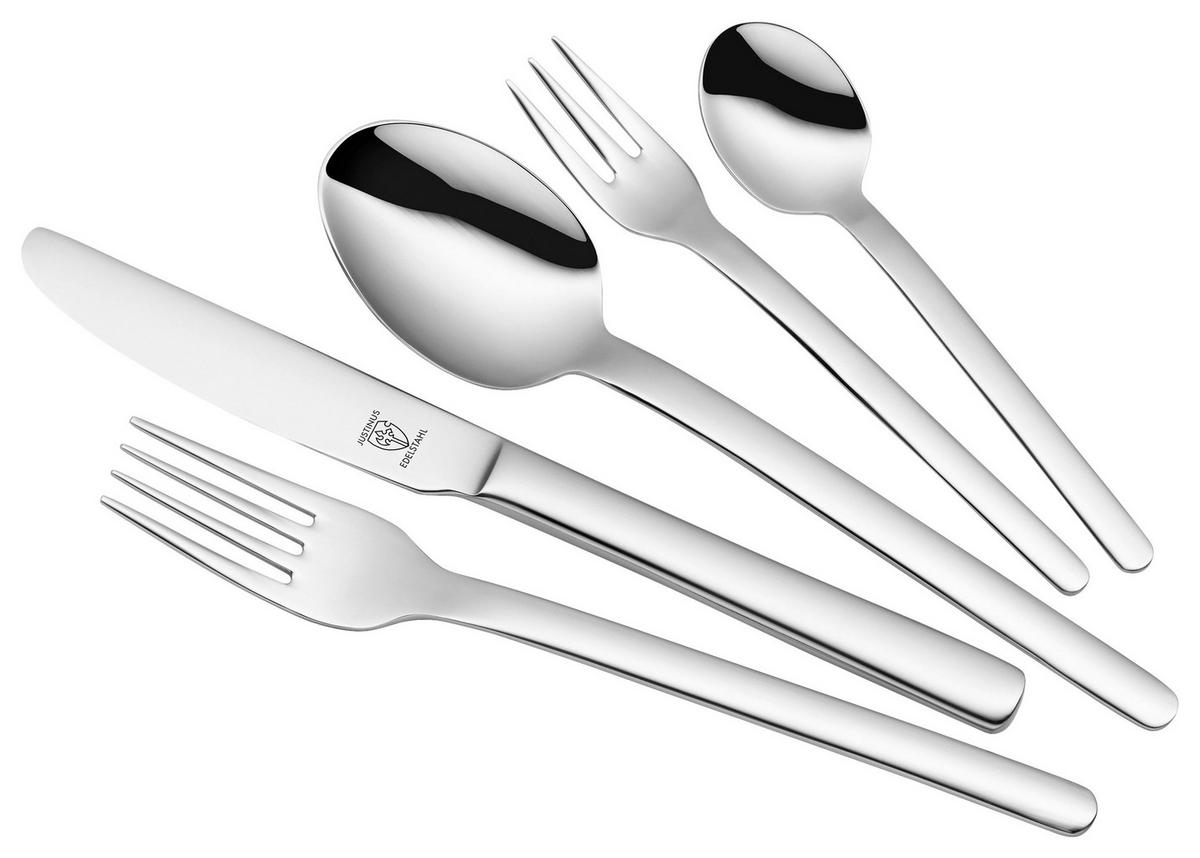 ZESTAW SZTUĆCÓW 633-340 - kolor chromowy, Basics, metal (30/25/5cm) - Justinus