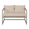 LOUNGEGRUPP LARA - grå/cremefärgad, Modern, metall/glas (114cm) - Bessagi Garden