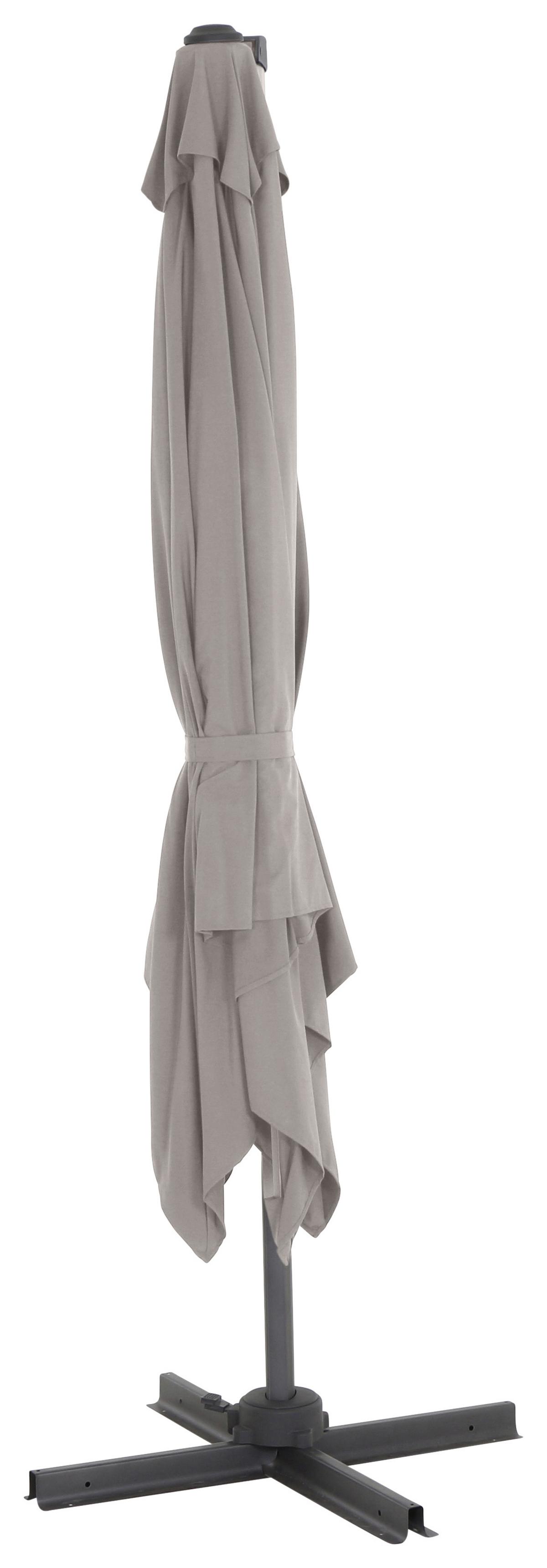 Ampelschirm California N+ B: 300 H: 263 cm Anthrazit/Taupe - Taupe/Anthrazit, KONVENTIONELL, Textil/Metall (300/300cm) - Siena Garden