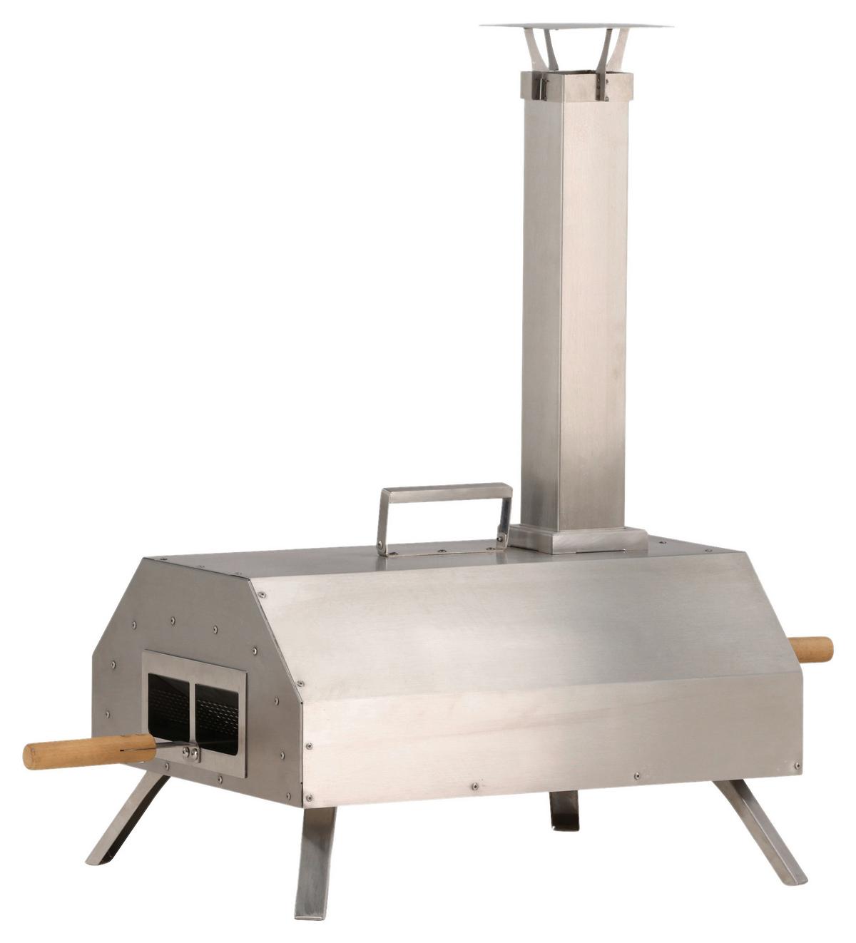 Pizzaofen Hamna ca. 76,4x68,1x40 cm Silber - Silberfarben, KONVENTIONELL, Metall (76,4/68,1/40cm) - Gardenson