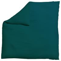 Bettdeckenbezug Woven Satin Petrol/Dunkelgrün ca.200x200cm - Dunkelgrün/Petrol, Basics, Textil (200/200cm) - Schlafgut