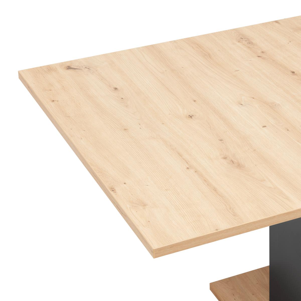Ausziehtisch Alara Anthrazit/Artisan Eiche - MODERN, Holzwerkstoff (180-220/90/76,3cm) - Mömax
