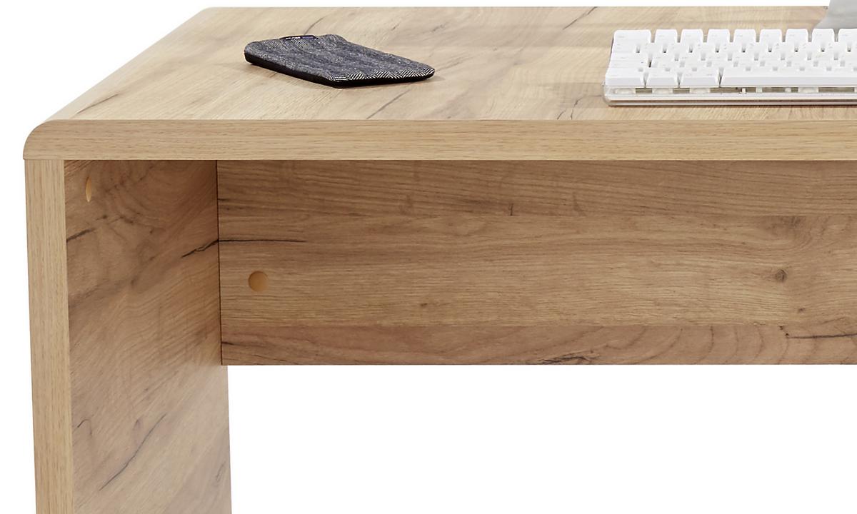 Íróasztal Tölgy Szín Fontana - tölgyfa, Modern, faalapú anyag (120/75,5/60cm)