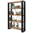 Regal Schwarz/Natur - Schwarz/Naturfarben, LIFESTYLE, Holz (120/190/35cm) - Zandiara Regal Schwarz/Natur - Schwarz/Naturfarben, LIFESTYLE, Holz (120/190/35cm) - Zandiara