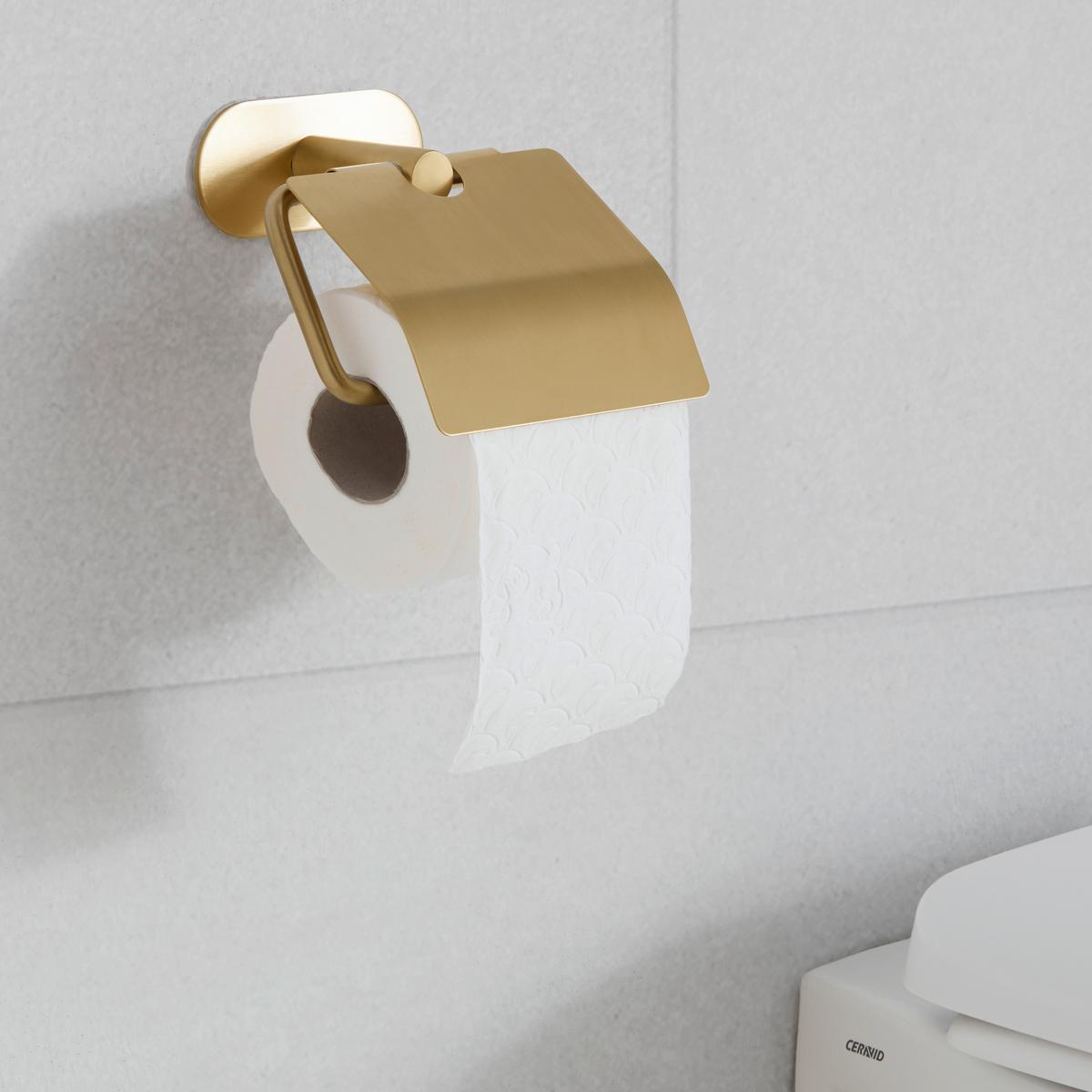 Toilettenpapierhalter in Goldfarben - LIFESTYLE, Metall (14/12,5/7cm) - Mömax