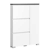 Omara Za Čevlje Shoelove, Z Loputami, Bela, Siva - srebrne barve/siva, Moderno, leseni material (95/133/18cm)