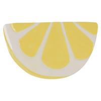 Dekotablett Citron Weiß/Hellgelb - Hellgelb/Weiß, Keramik (12/6,5/7,5cm) - Mömax