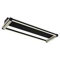 PLAFONNIER LED 67164D - clair/noir, Design, métal/matière synthétique (62,5/20,6/7cm) - Globo