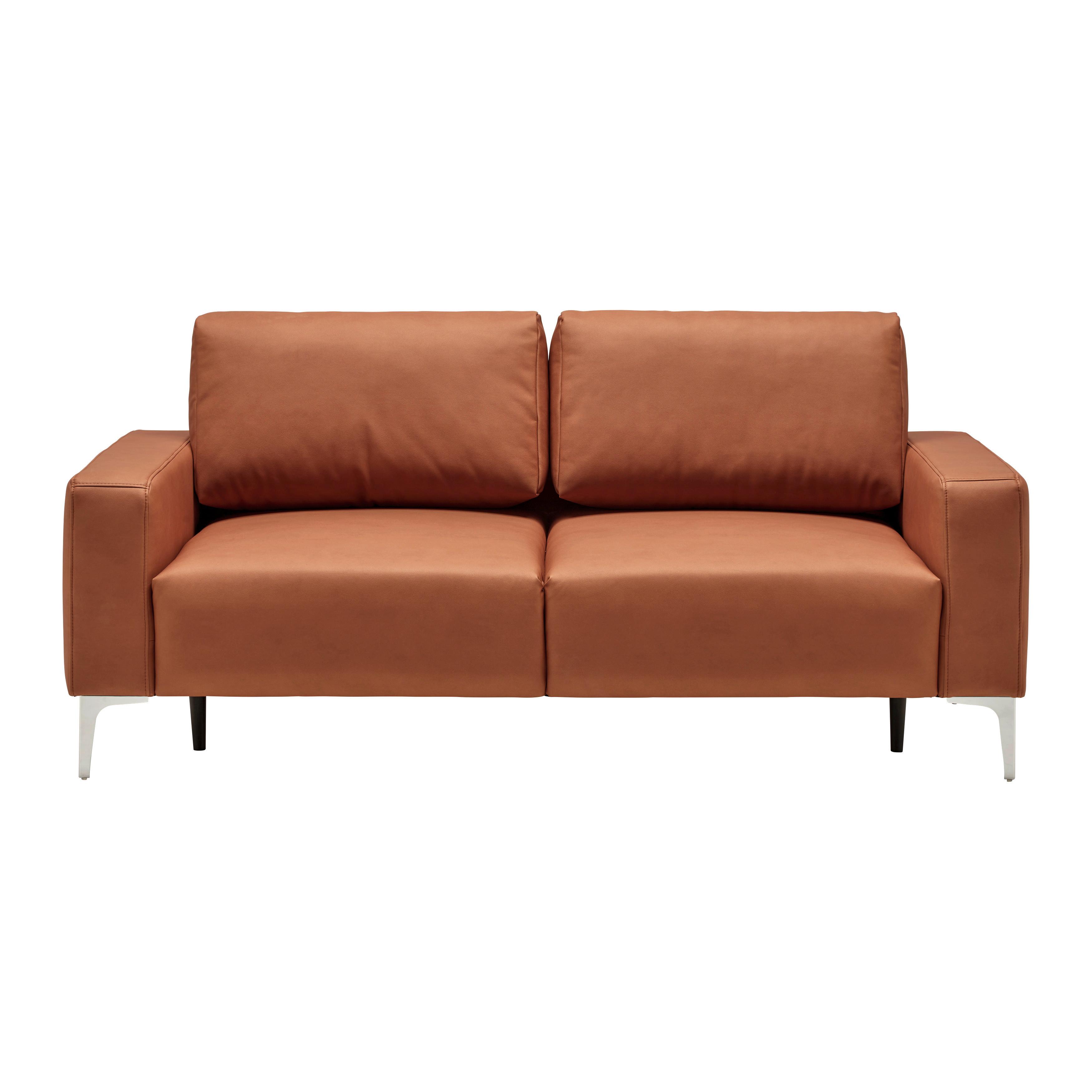 Trosjed Custom - boje hrđe/boje kroma, Moderno, tekstil/metal (182/85/92cm) - Mömax