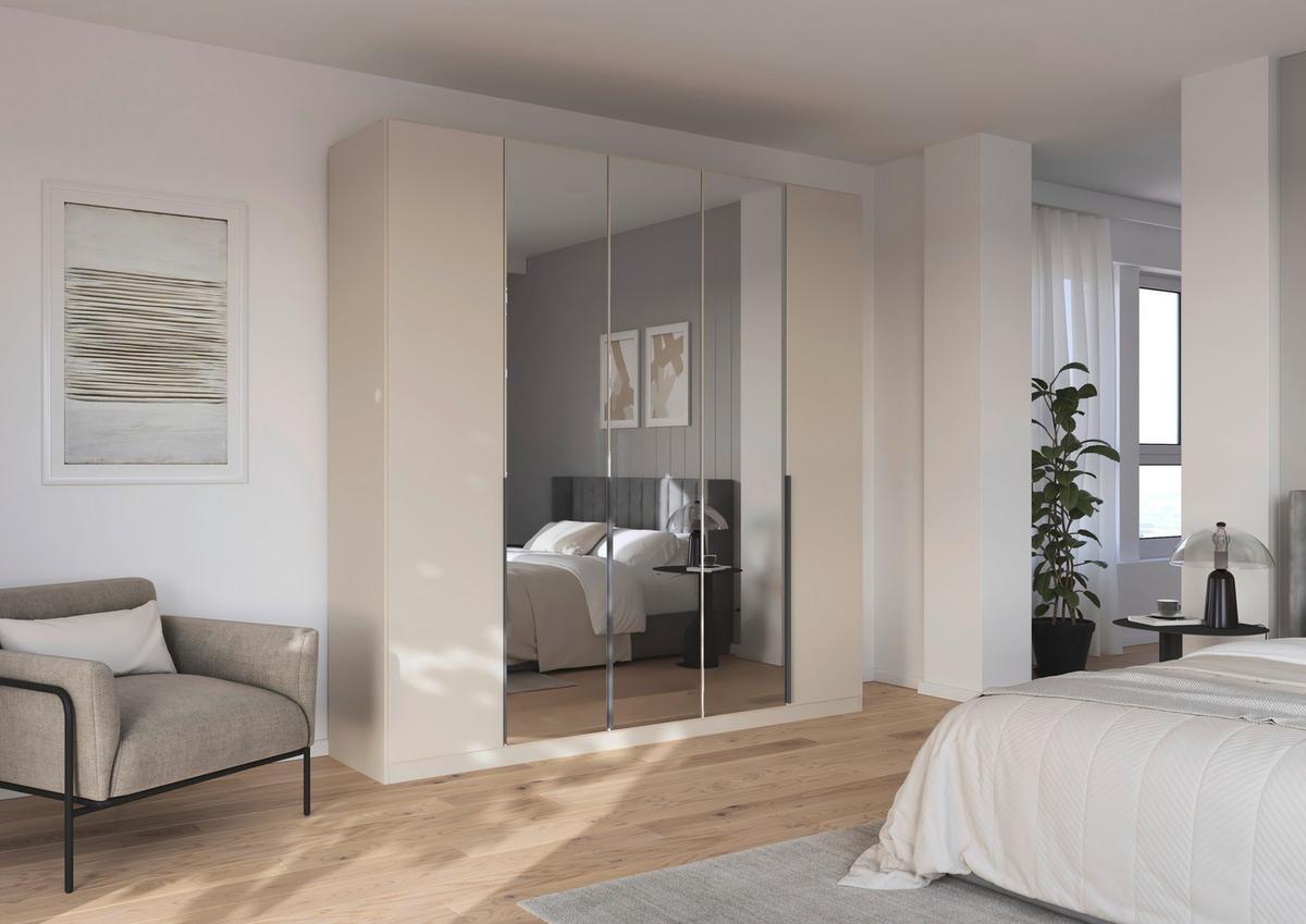DULAP USI ROTATIVE ALABAMA - argintiu/transparent, Modern, material pe bază de lemn (226/229/54cm) - Modern Living