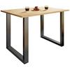 ESSTISCH XONA - Honigeiche/Schwarz, Basics, Holzwerkstoff/Metall (140/80/76cm) - MID.YOU