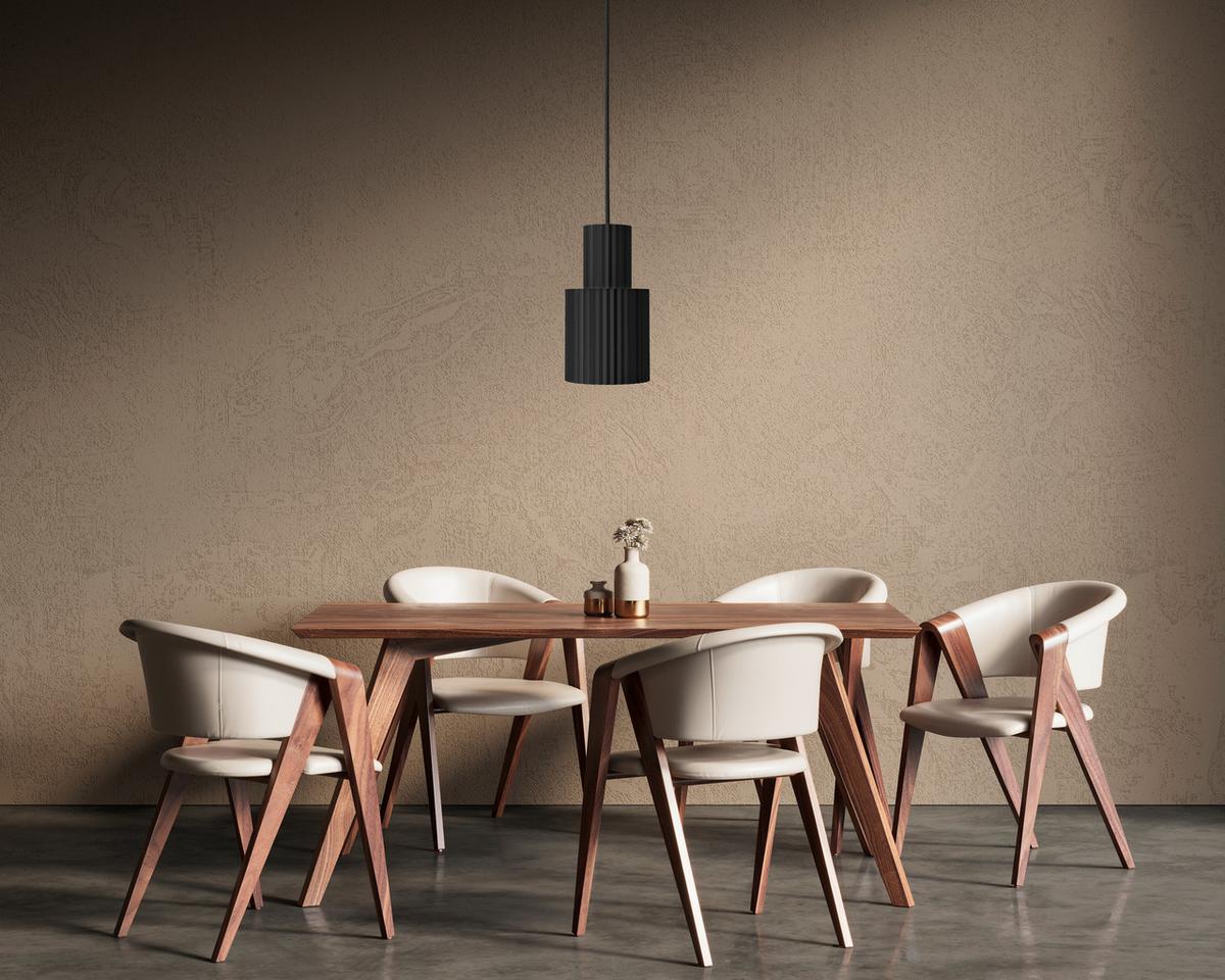 Hängeleuchte Lp-787/1p Bk_tokio - Schwarz, Design, Metall (13.5/170cm)