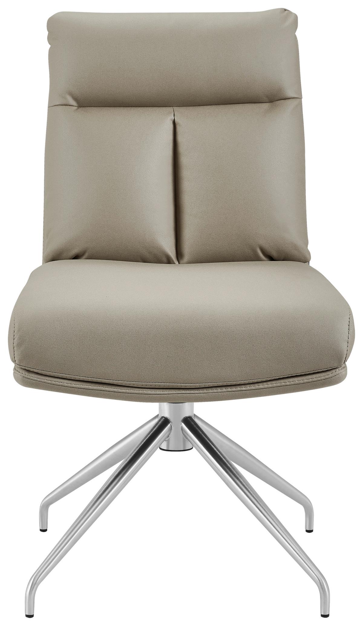 KRZESŁO EMMA - kolor stalowy/taupe, Design, metal/tkanina (51,5/89,5/65cm) - Novel