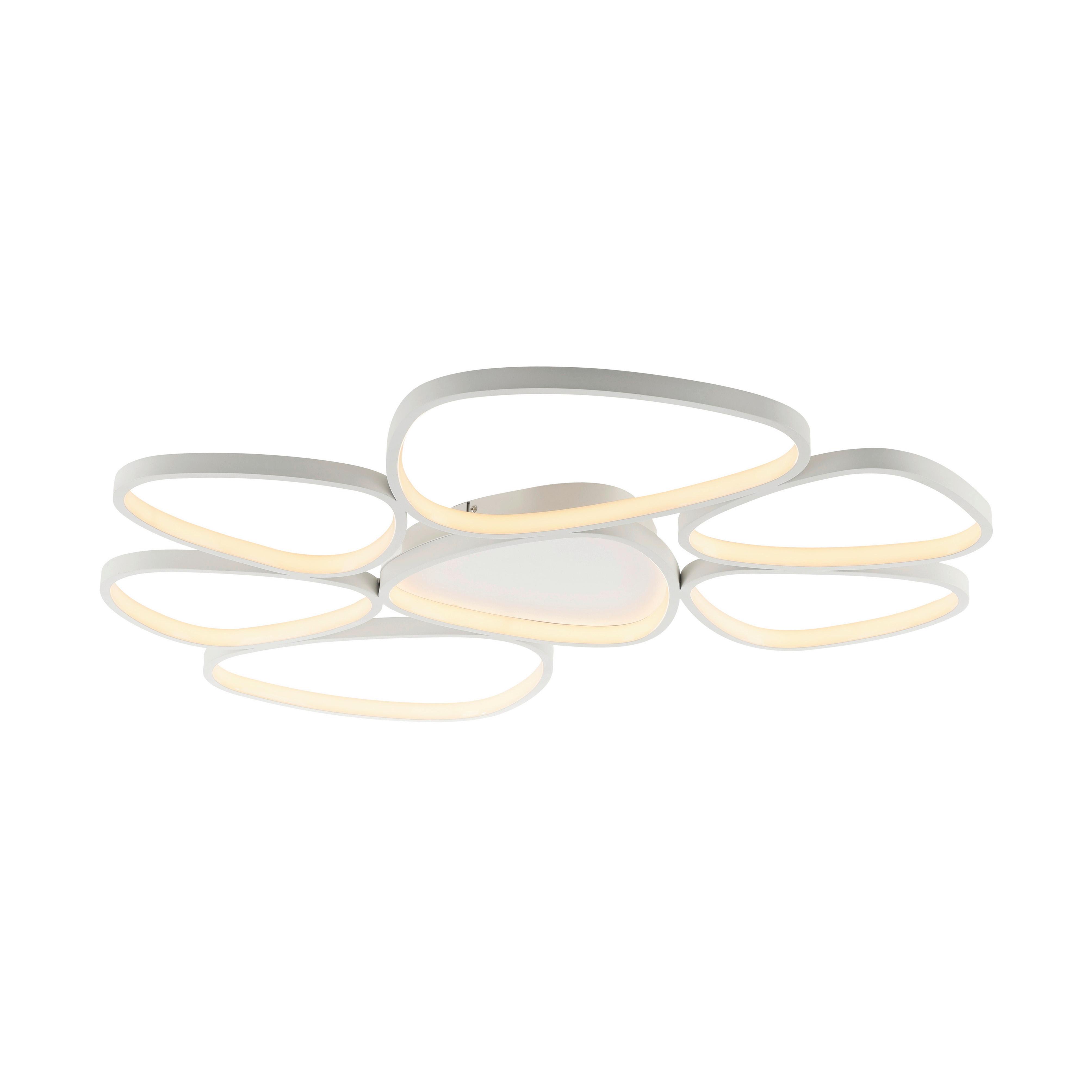 LAMPA SUFITOWA LED 14046-16 PEBBLES - biały, Design, tworzywo sztuczne/metal (92/70/6,5cm)