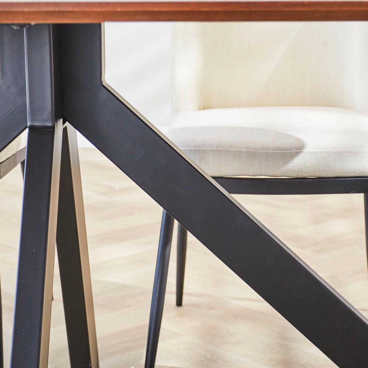 ESSTISCH DOKKUM - Schwarz/Braun, Design, Holz/Metall (180/100/76cm) - MID.YOU