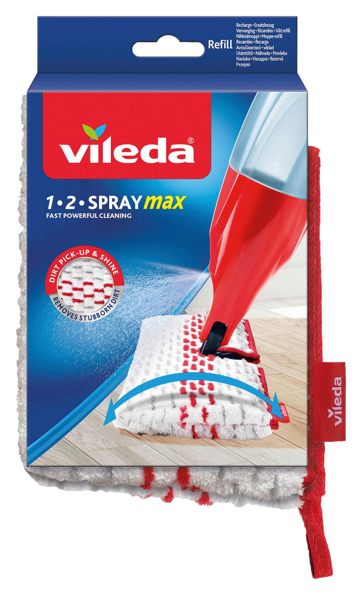 Wischbezug Vileda 1,2 Spray Max Weiß - Weiß, Basics, Textil (2,5/15,6/24,0cm) - Vileda