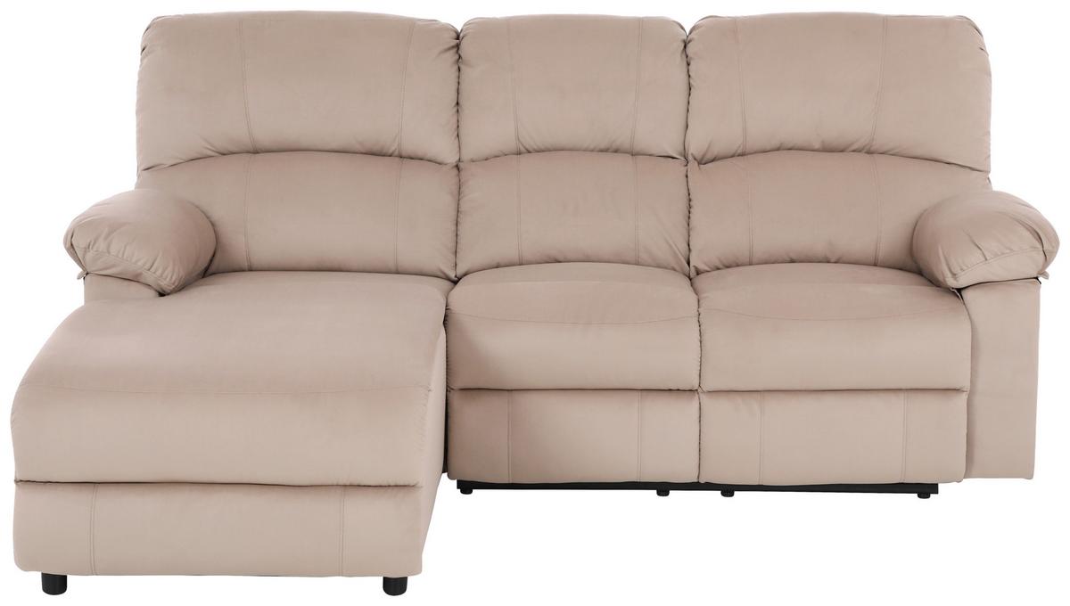 Sedežna Garnitura Boston, Rjava, Leva - črna/bež, Basics, kovina/umetna masa (159/216cm) - P & B