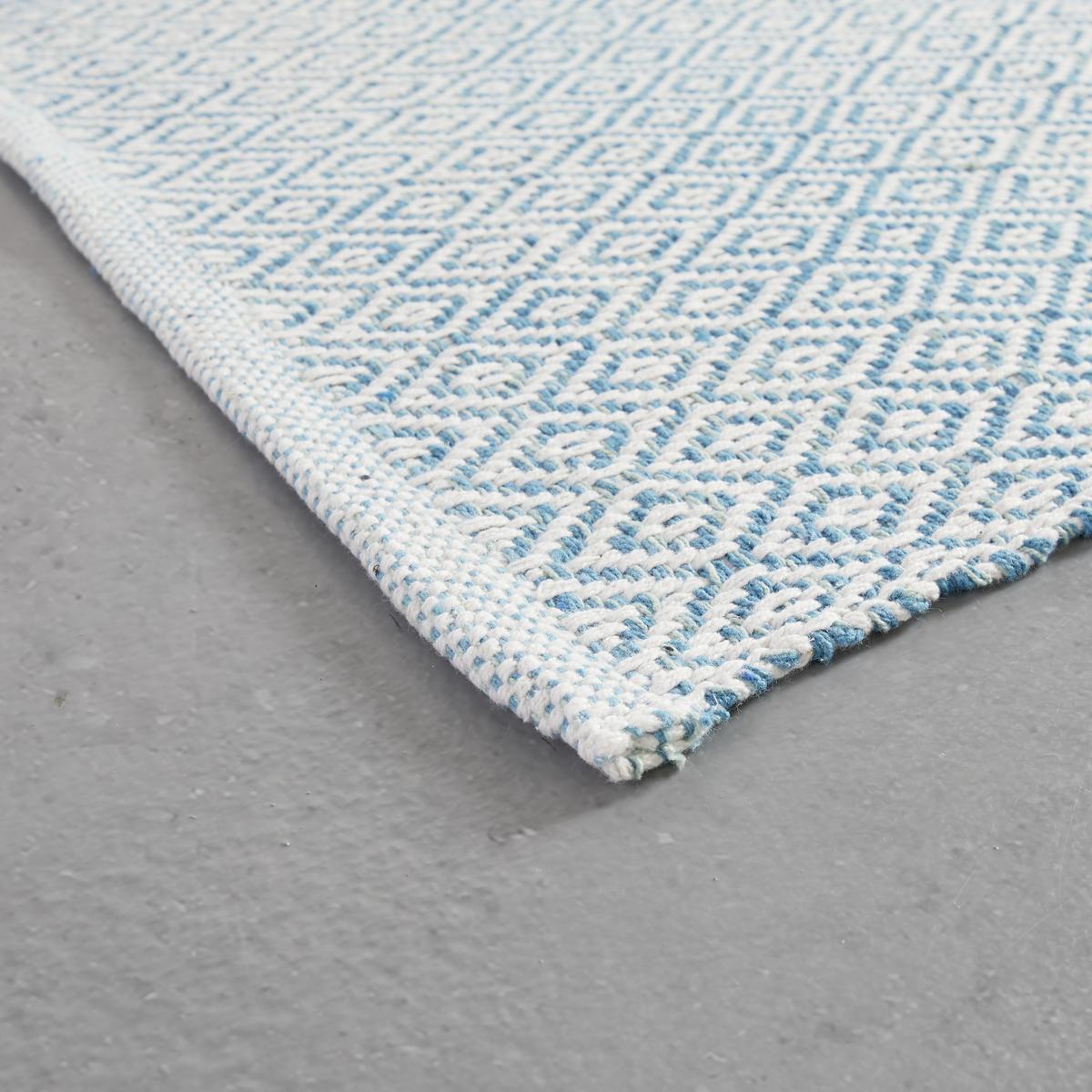 Covor țesut de mână CAROLA 1 - albastru, Basics, textil (60/120cm) - Modern Living