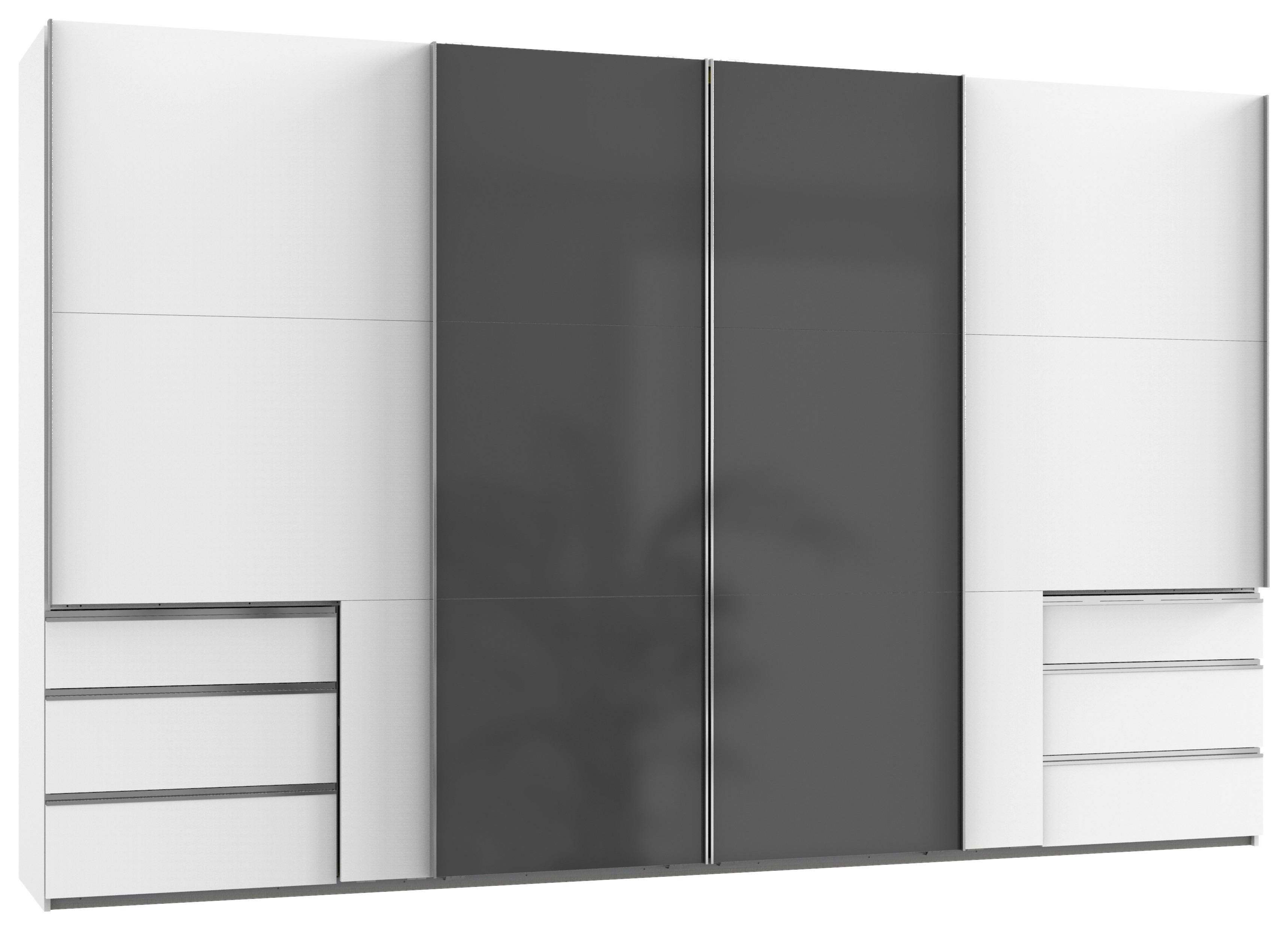 Ormar S Kliznim Vratima Level 36c - bijela/siva, Moderno, drvni materijal (350/216/65cm) - Modern Living