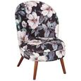 Sessel mit Blumenmotiv - Walnussfarben/Multicolor, LIFESTYLE, Holz/Textil (57/82,5/66,5cm) - Modern Living Sessel mit Blumenmotiv - Walnussfarben/Multicolor, LIFESTYLE, Holz/Textil (57/82,5/66,5cm) - Modern Living