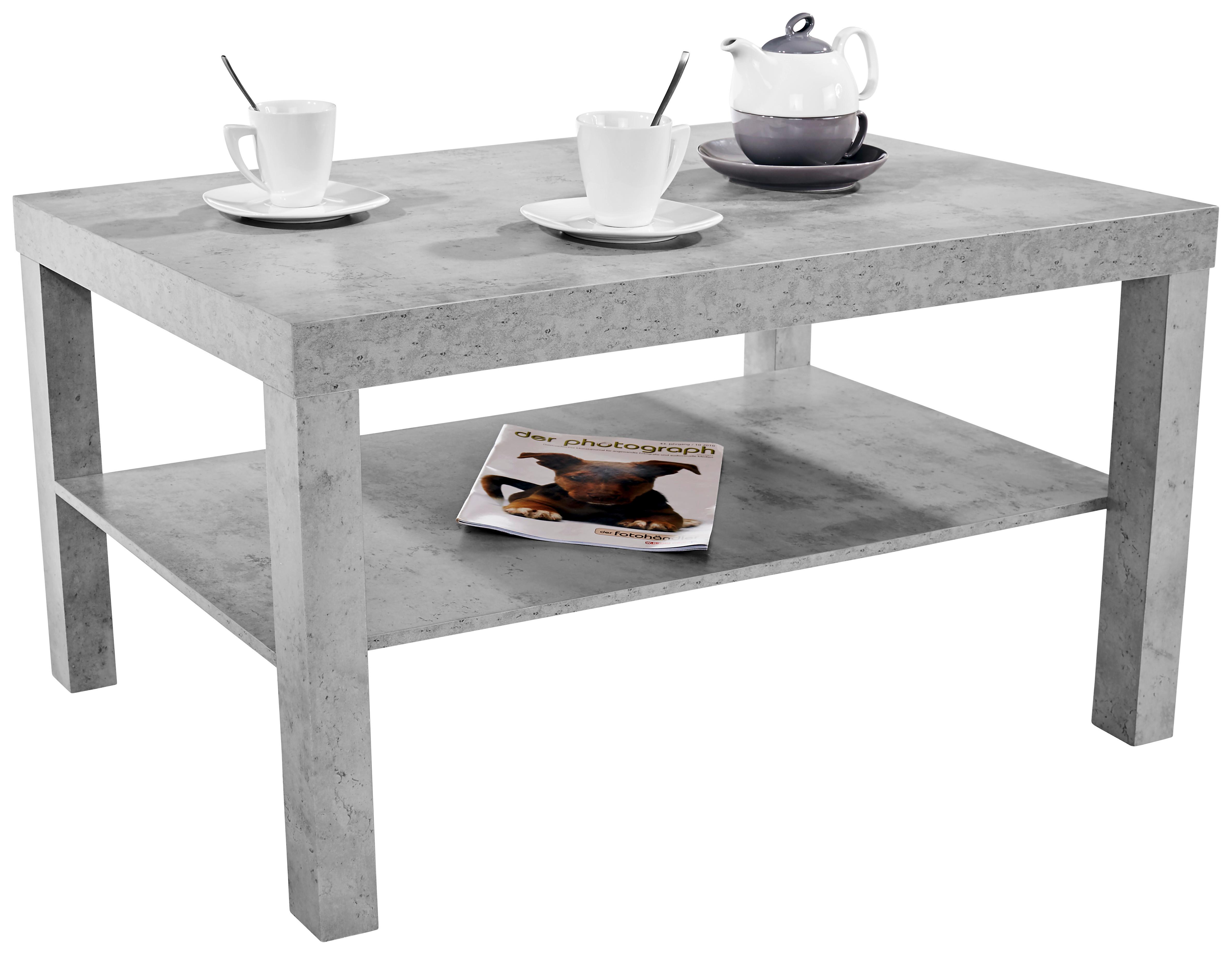 Klubska Miza Light, Siva - siva, Moderno, umetna masa/leseni material (90/45/55cm) - Mömax