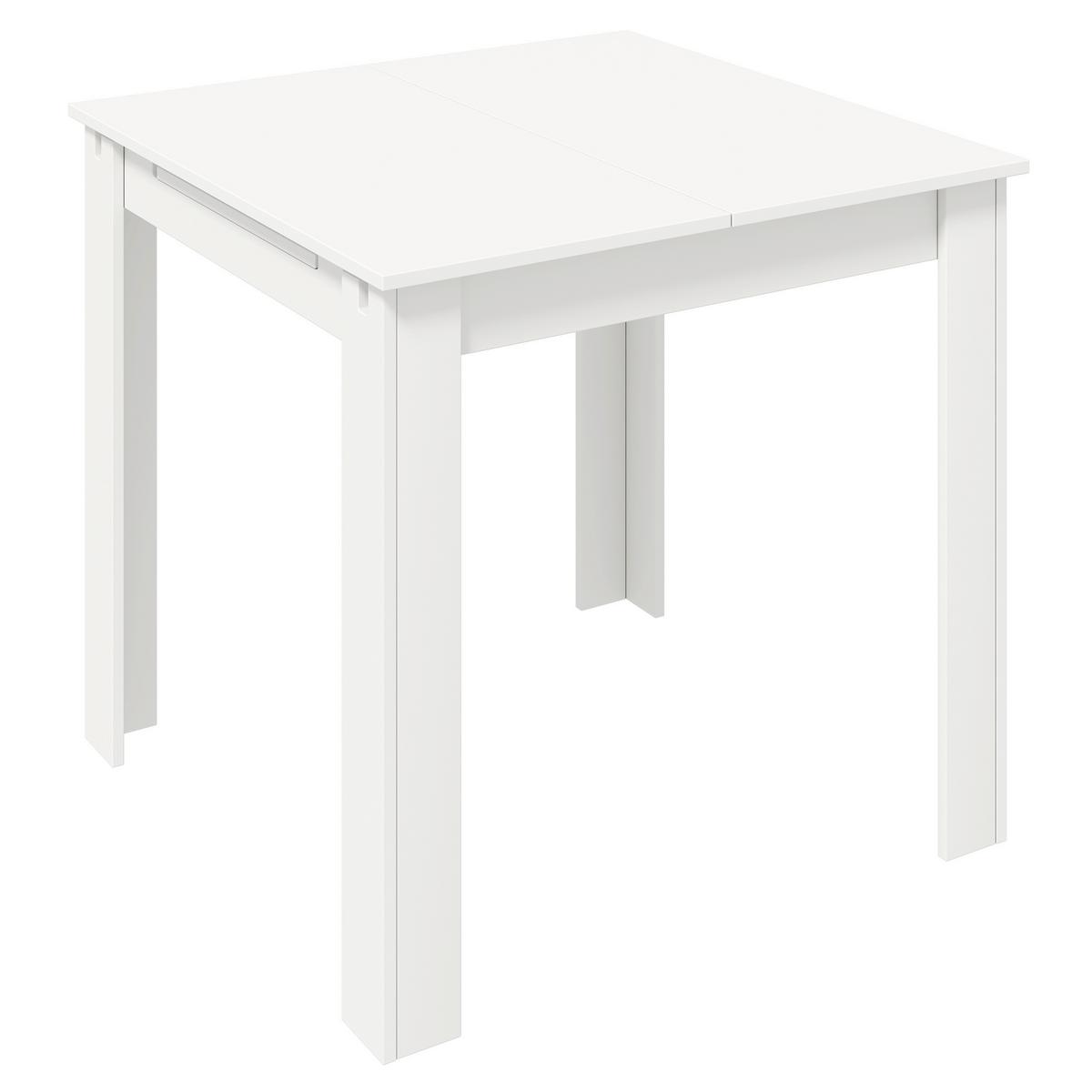 Esstisch Vcm Esstisch "pesoli"80/120x80 - Weiss, Modern, Holzwerkstoff (80-120/80/75,5cm) - MID.YOU