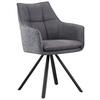 STOL MED ARMSTÖD MARIAN - grå/svart, Design, metall/trä (56/89/61cm) - Mömax