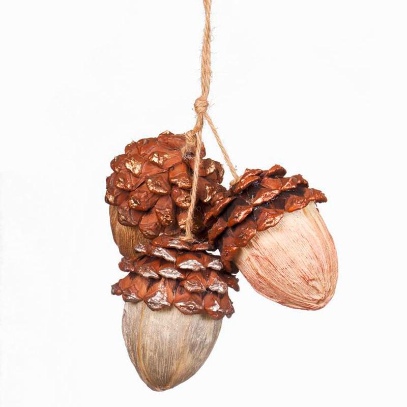 Dekohänger Nuts Braun/Naturfarben - Braun/Naturfarben, KONVENTIONELL, Naturmaterialien/Kunststoff (14/22/6cm) - Modern Living