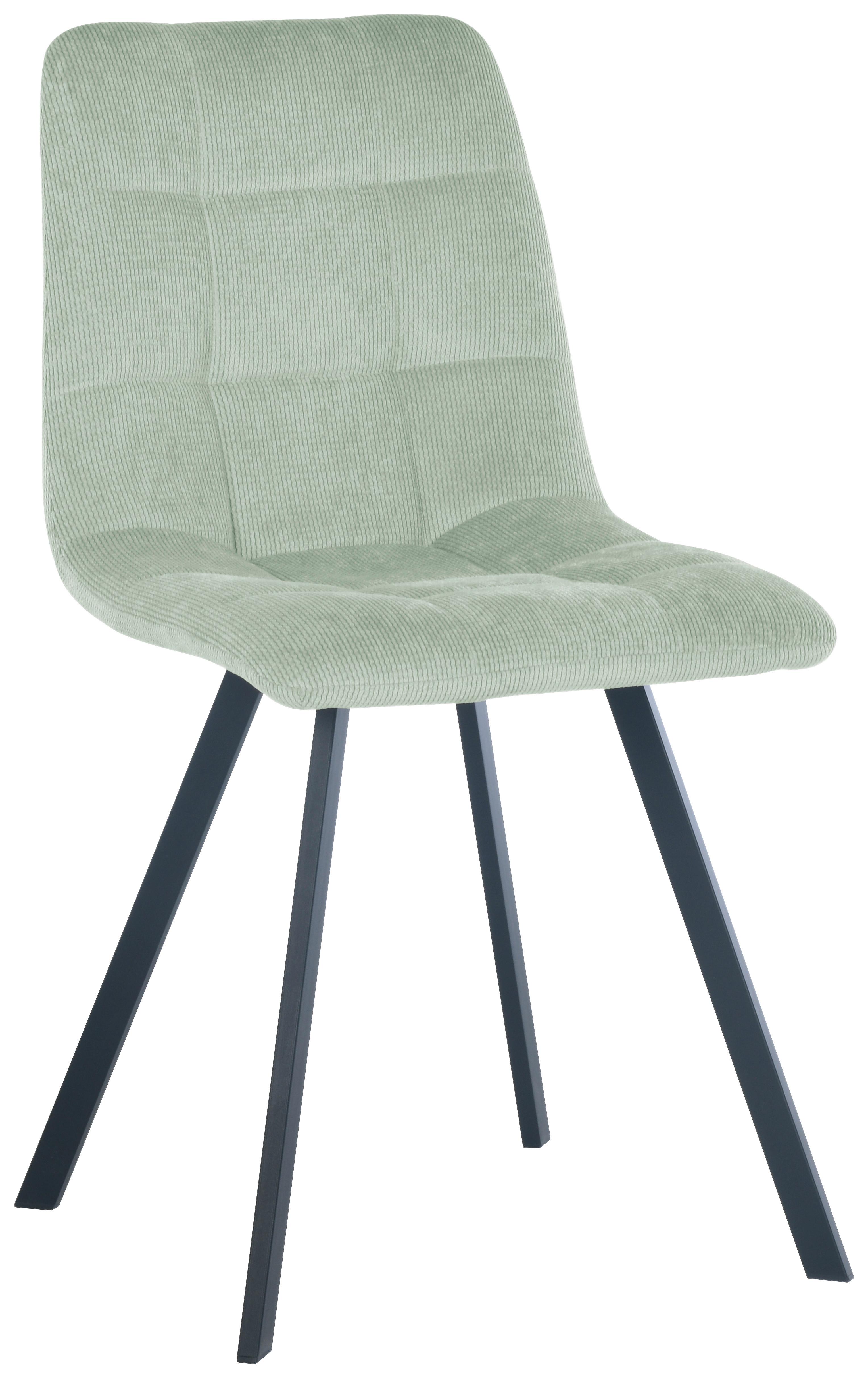 KRZESŁO RUBI CORD  -EXKLUSIV- - czarny/szary, Design, metal/tkanina (45/88/54,5cm) - Carryhome