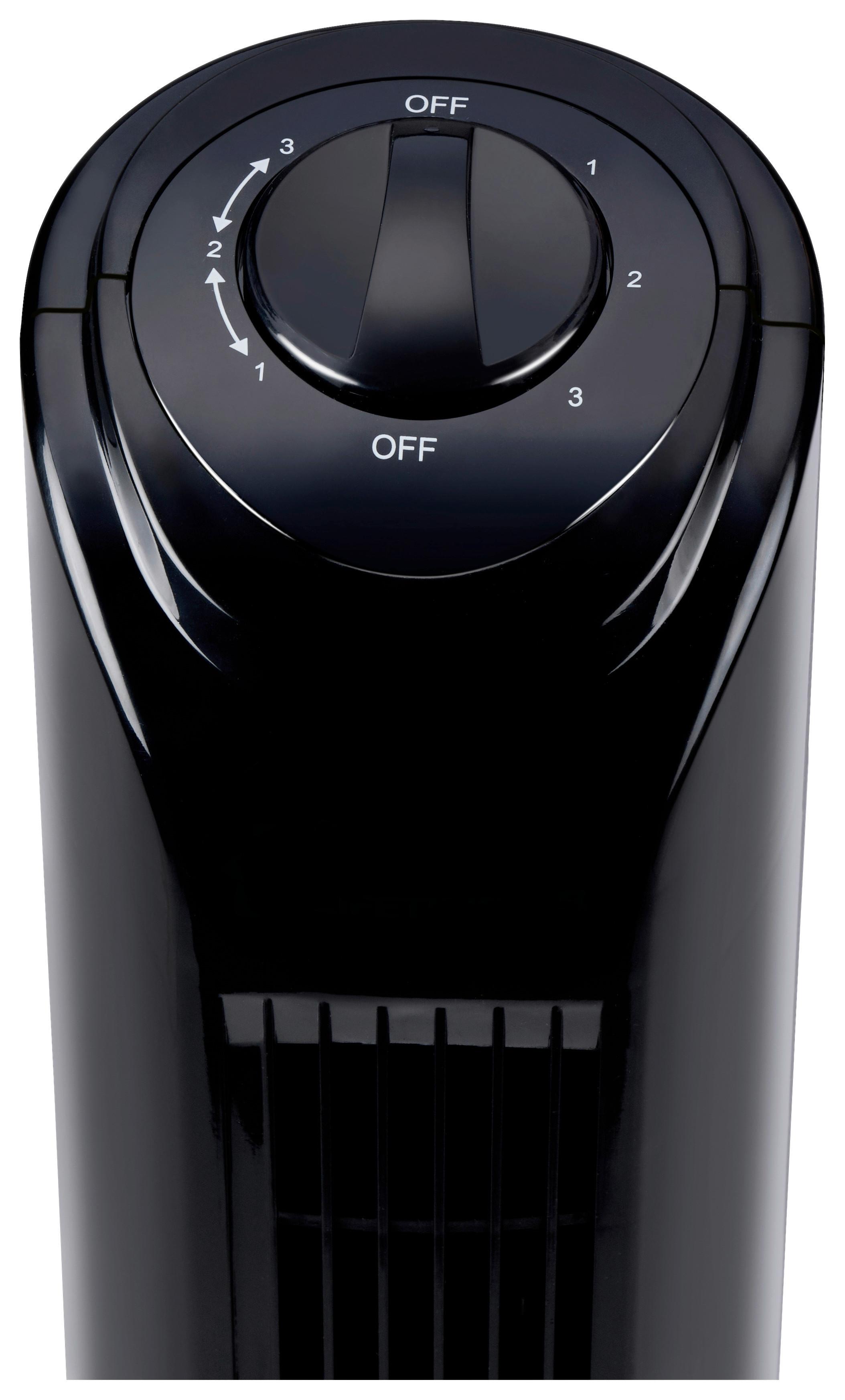 Turmventilator Fan Tower Schwarz max. 45 Watt - Schwarz, MODERN, Kunststoff (22/22/81cm)