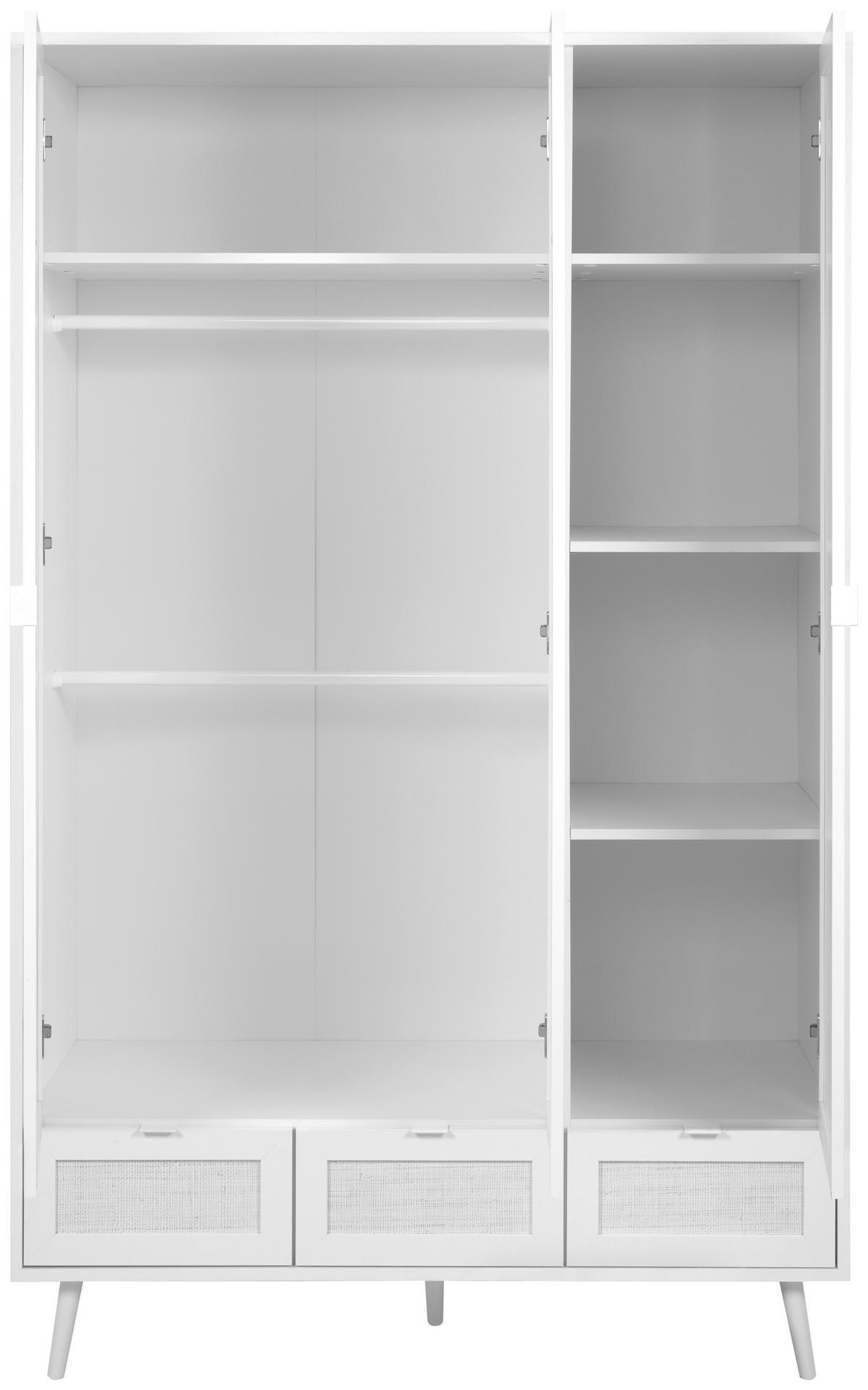 Omara Za Oblačila Dili, Bela, 120 Cm - bela, Basics, umetna masa/leseni material (120/195/55cm) - MID.YOU