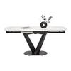 UTDRAGBART BORD NICOLAS - vit/svart, Modern, metall/sten (120-180/90/75-77cm) - Mömax