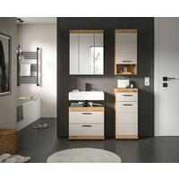 Badezimmer Scout 4-tlg. ca. 97 cm Kaschmir - Kaschmir/Schwarz, MODERN, Glas/Holzwerkstoff (97cm) - MID.YOU