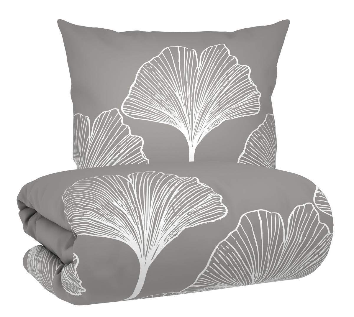 Bettwäsche Noa Grau/Weiß ca. 135x200cm - Weiß/Grau, Textil (135/200cm) - Mömax