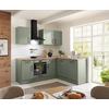 Küchenleerblock Anton o. Geräte Wildeiche/Schilfgrün - Schilfgrün/Wildeiche, Trend, Holzwerkstoff/Metall (220/172cm) - Respekta