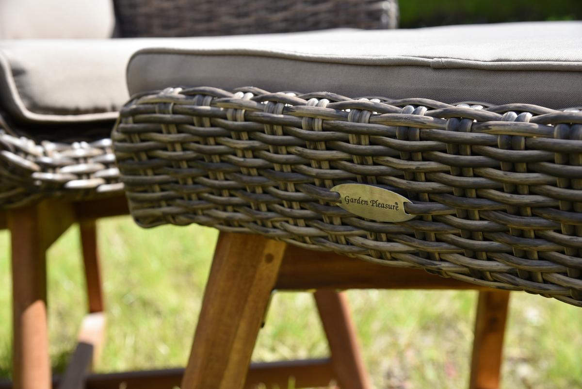 Loungsessel Clavia ca. 65x95x85 cm Braun/Akazie - Beige/Braun, Basics, Holz/Kunststoff (65/95/85cm) - Gardenson