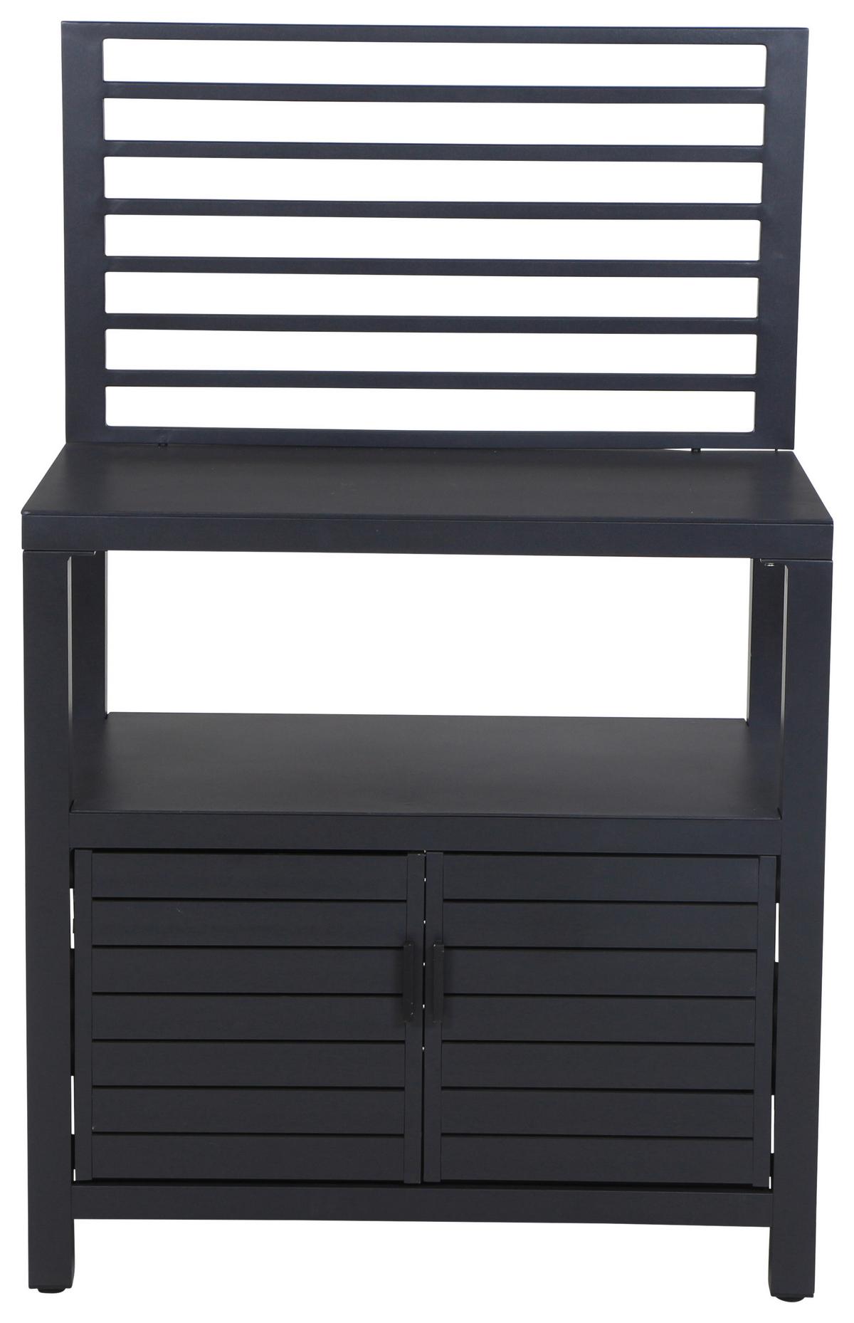 OUTDOORKÜCHE L19583 - Anthrazit, MODERN, Metall (90/141/56cm) - Siena Garden