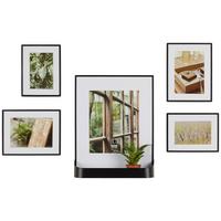 Képkeretszett Brass - fekete, műanyag/faalapú anyag - Modern Living