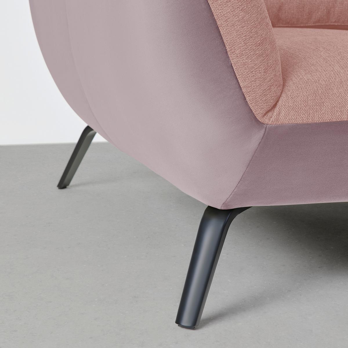 Wohnlandschaft Trendy Rosa/Flieder - Flieder/Schwarz, Modern, Holzwerkstoff/Textil (310/93/250cm) - Premium Living