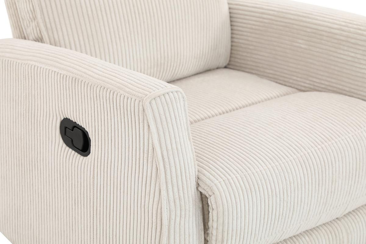 Relax Fotel Melinda - bézs, Modern, textil/fa (76/103/93cm) - Mömax