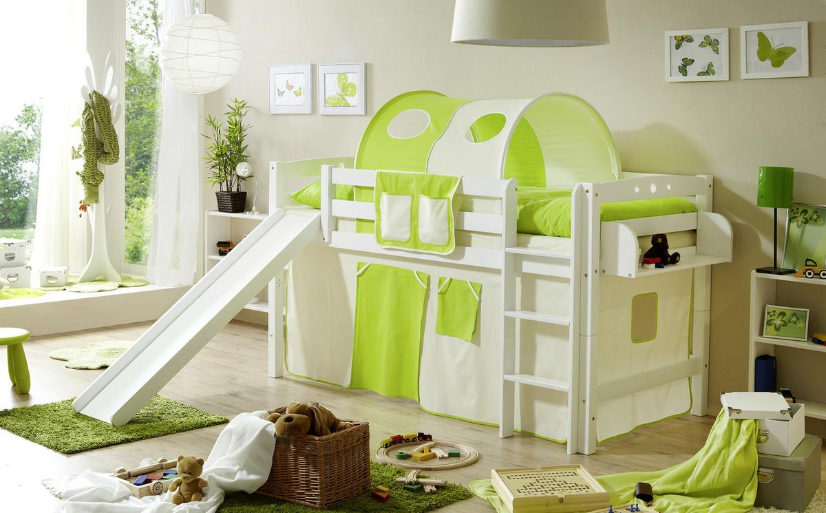 Set S Tunelom Jan - zelena/bež, Konvencionalno, kovina/tekstil (100/73/87cm) - MID.YOU
